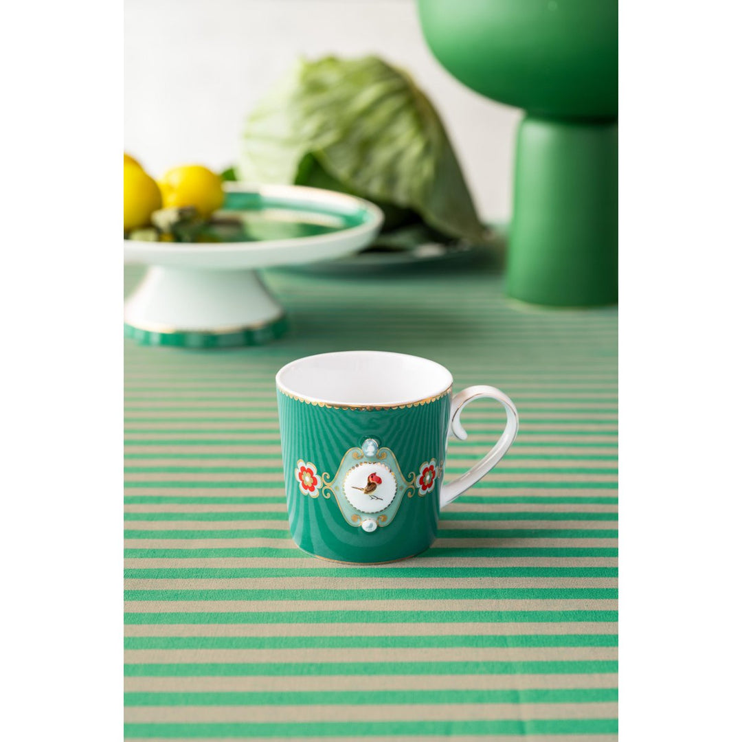 Tassen klein 2er-Set LOVE BIRDS MEDALLION GREEN