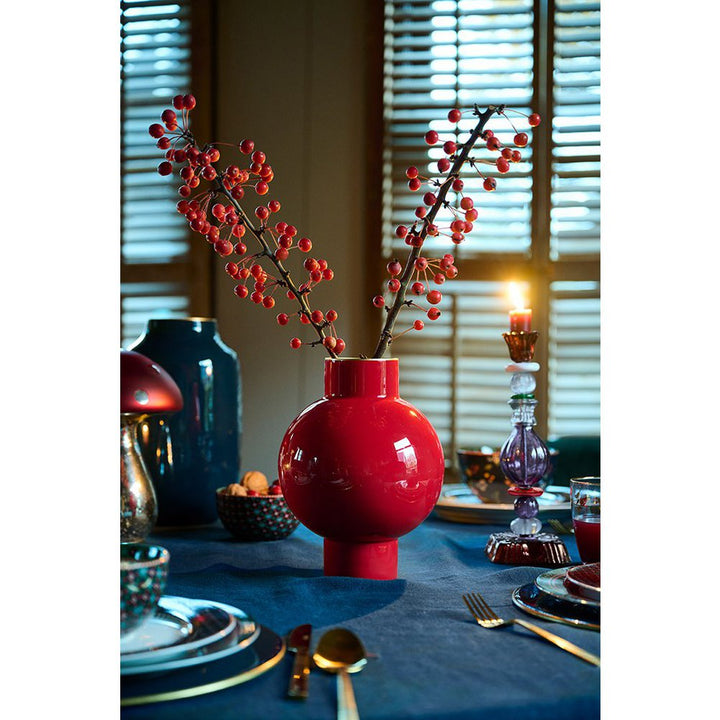 Vase Metal small RED 24cm