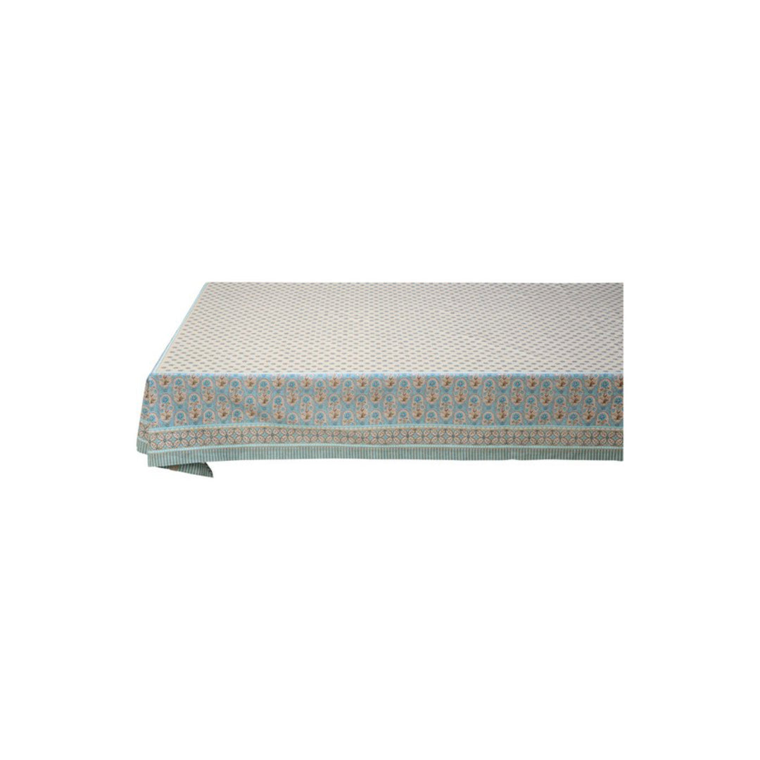 Tischdecke BLOOMING TALES Khaki-Blue 150x250cm