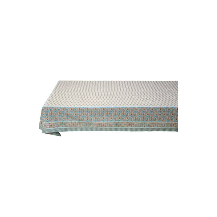 Tischdecke BLOOMING TALES Khaki-Blue 150x250cm