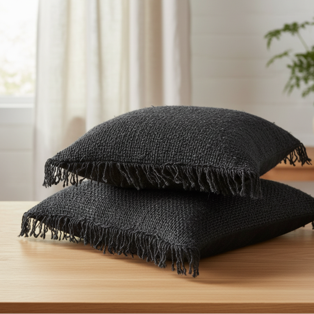 OH MY GEE Kissenbezug - Schwarz-Navy 40x40