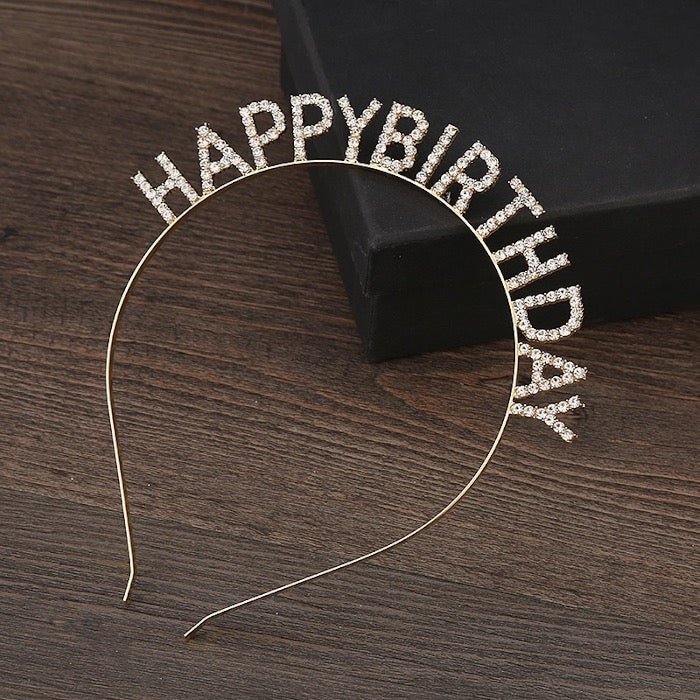 Funkelndes Geburtstags-Stirnband – Happy Birthday-Buchstaben