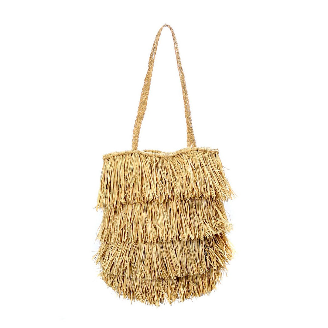 BAHAMAS Raffia Tasche - Natur