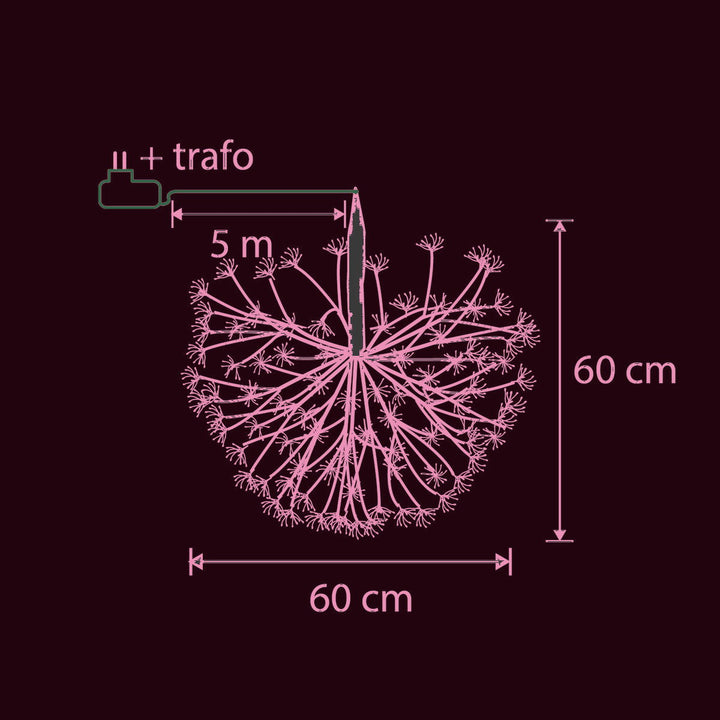 LED Weihnachtsdeko - Kugel - warmweiß -  Ø60 cm