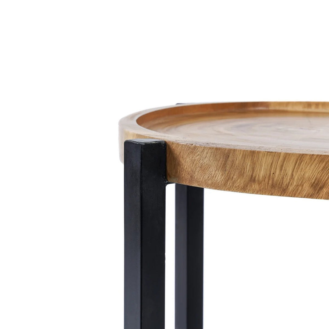 Der Rain Tree Beistelltisch – Naturschwarz