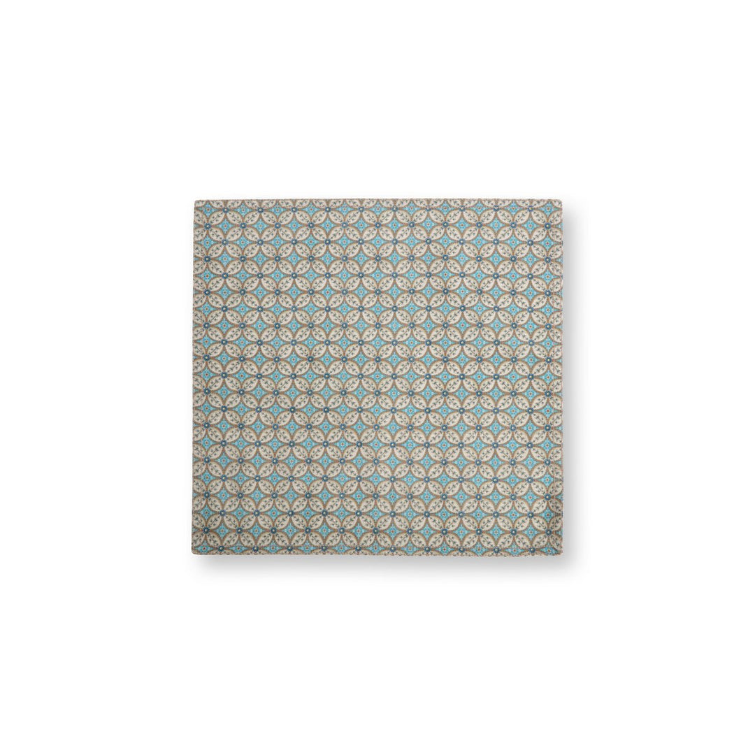 Servietten 4er-Set BLOOMING TALES Khaki-Blue 40x40cm