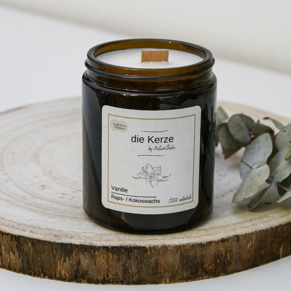 Duftkerze Vanille – Handgemachte Kerze im Glas – Warm & Gemütlich