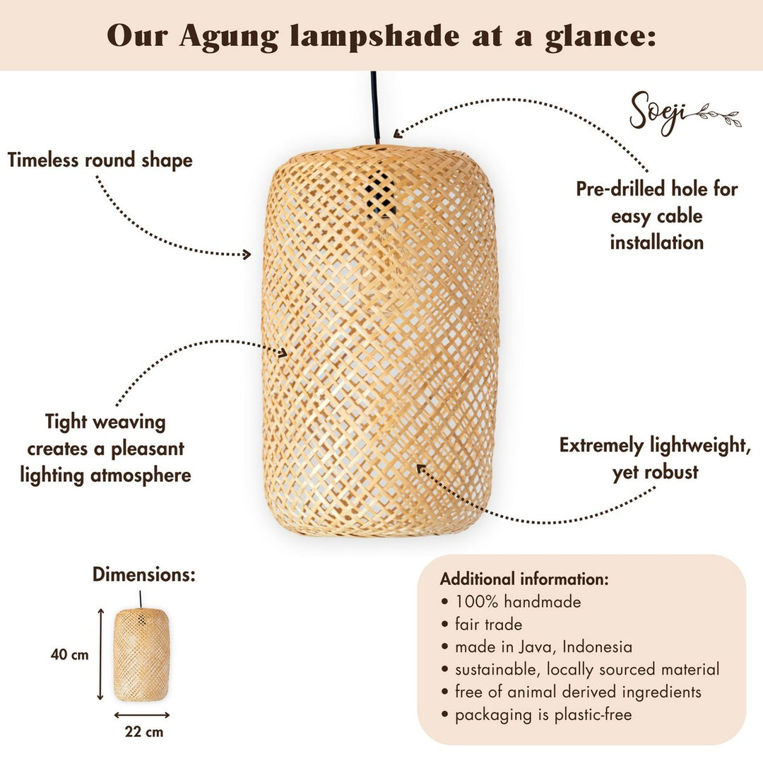 handgeflochtener Bambus-Lampenschirm AGUNG