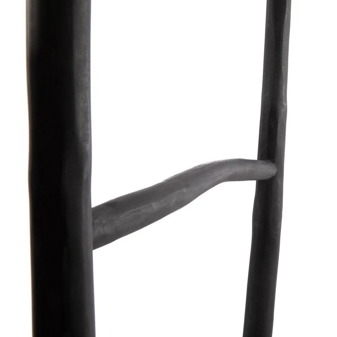 TULUM Leiter schwarz - Handtuchhalter - Garderobe - Dekoleiter
