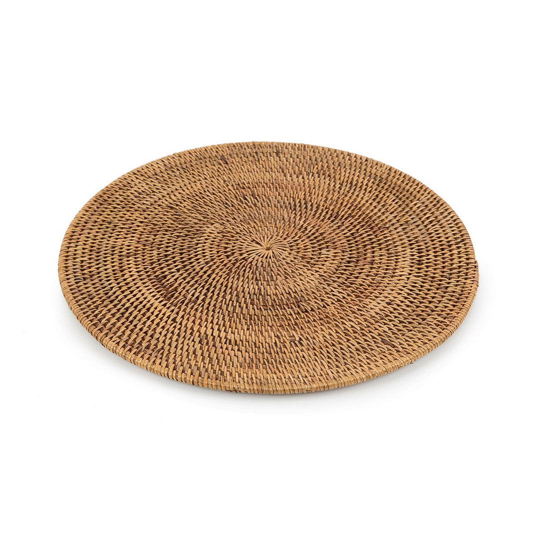 COLONIAL Tischset - Platzset - Dekomatte - rund Naturbraun