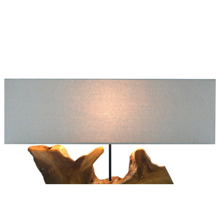 Tischleuchte BREEZE - Deko Lampe - Leinen/Treibholz Natur