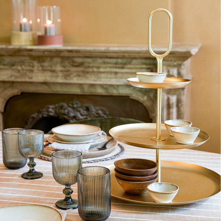 Etagere RAMA - 3 Ebenen – Rund – Gold