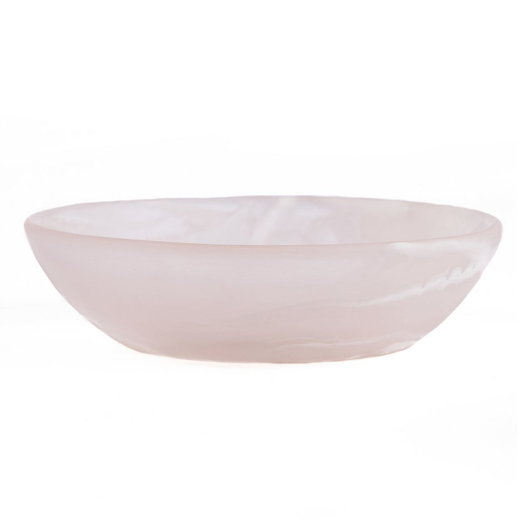 RESIN ORGANIC BOWL - Rosa Weiß M