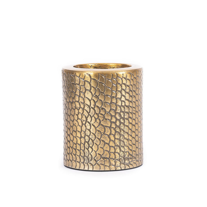 CROCO Kerzenhalter Windlicht - Messing L
