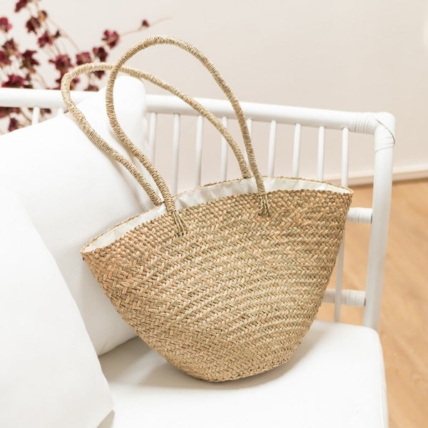Handgefertigte Handtasche TAMU - Schultertasche - Shopper - Strandtasche - Boho Korbtasche