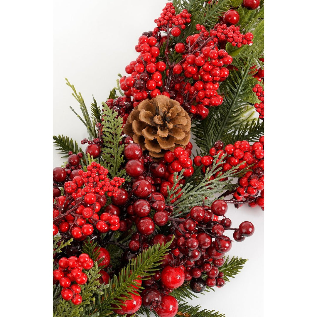 Girlande - Weihnachtsdeko hängend - Rot - L110cm