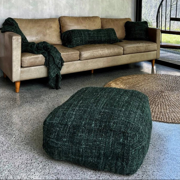 OH MY GEE Pouffe Waldgrün - Sitzhocker - Fußhocker