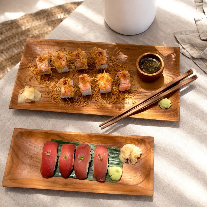 TEAK SUSHI Platte L - Servierplatte - Dekoablage