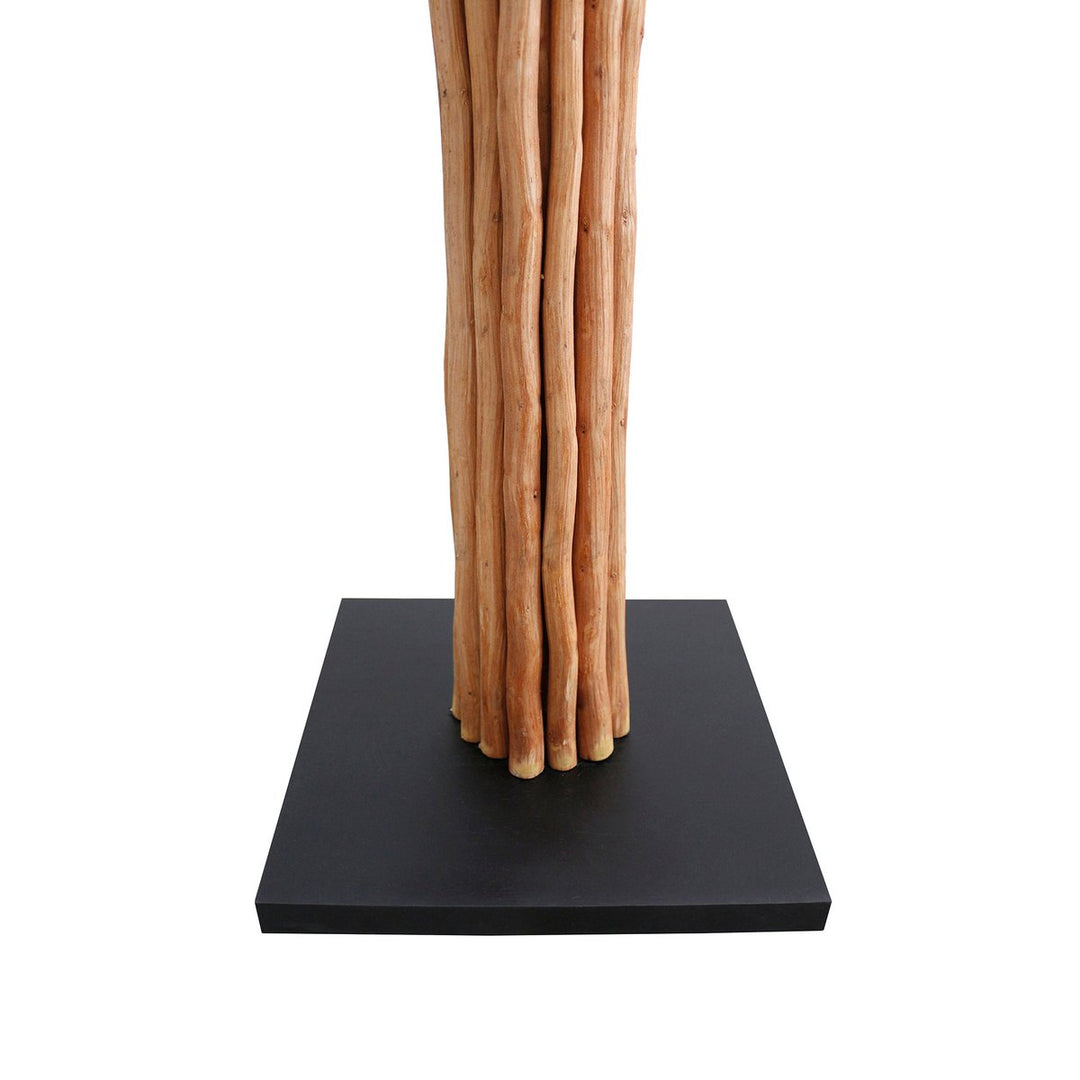 Stehleuchte EAVAN - Deko Lampe - Leinen/Treibholz Natur 175cm