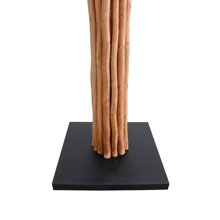 Stehleuchte EAVAN - Deko Lampe - Leinen/Treibholz Natur 175cm