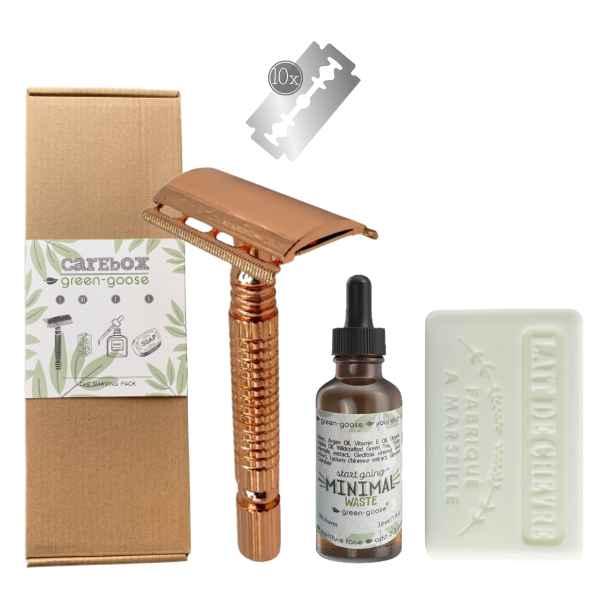 Carebox – Das Rasierpaket – Roségold | Geschenkidee für Männer und Frauen