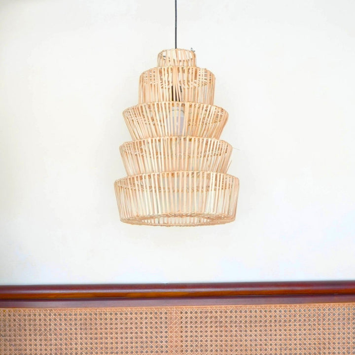 Boho Rattan Lampenschirm MULIA - Pendelleuchte - Hängelampe