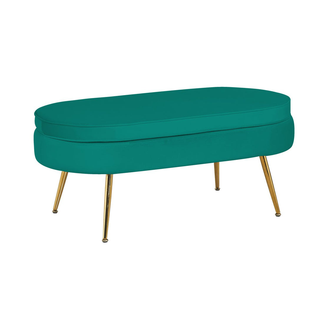 Hocker ARIELLE - Sitzbank - Oval Samt Grün
