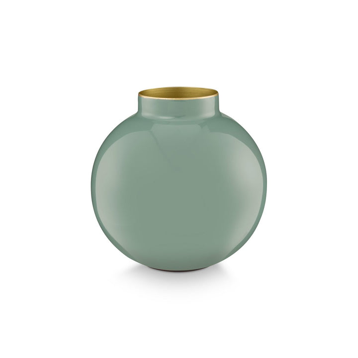 Vase Metal MID GREEN 17cm