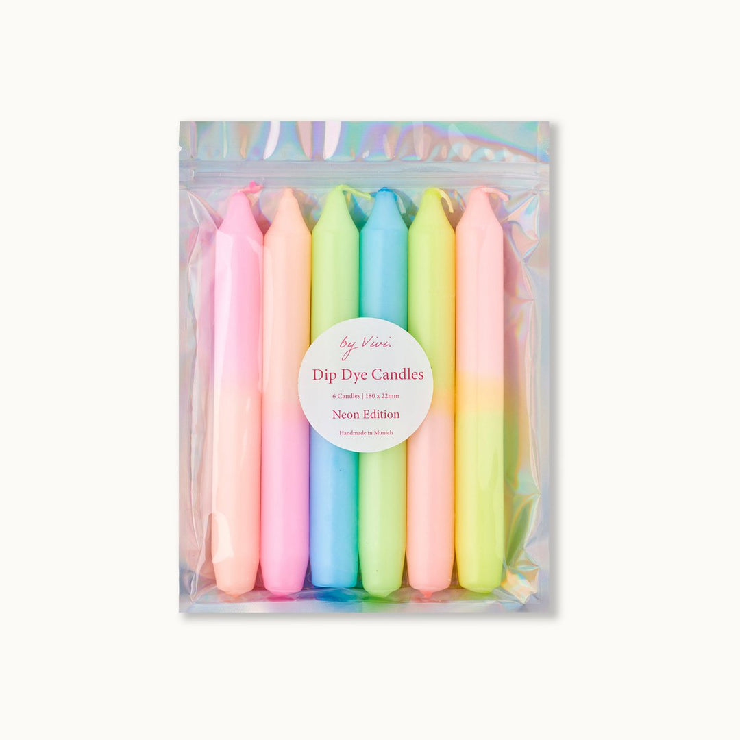 Dip Dye Kerzen Set: NEON EDITION