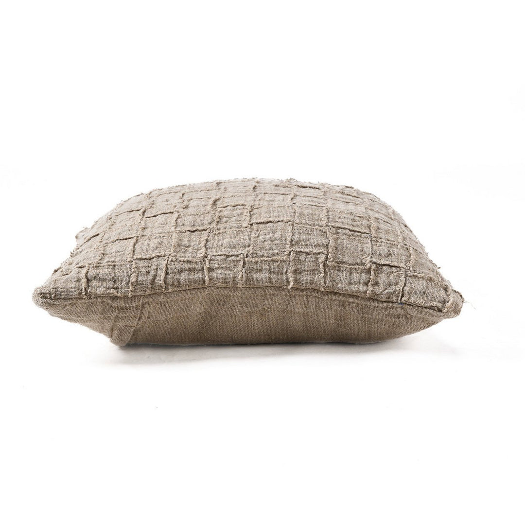 LINEN DAMIER Kissenbezug - Leinen Natur 50x50
