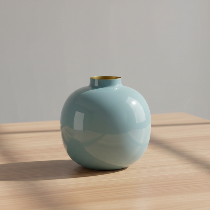 Vase Metal LIGHT BLUE 23cm