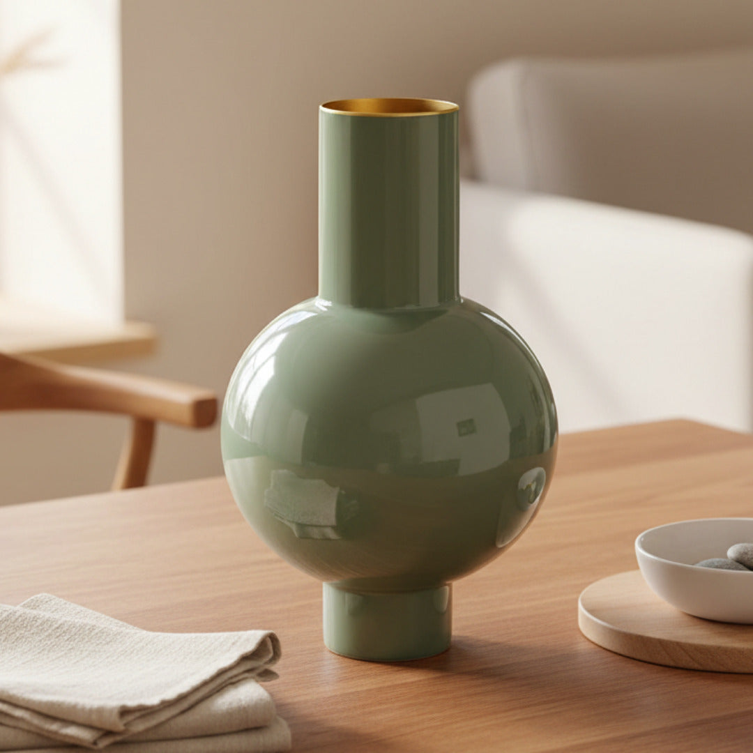 Vase Metal medium MID GREEN 40cm