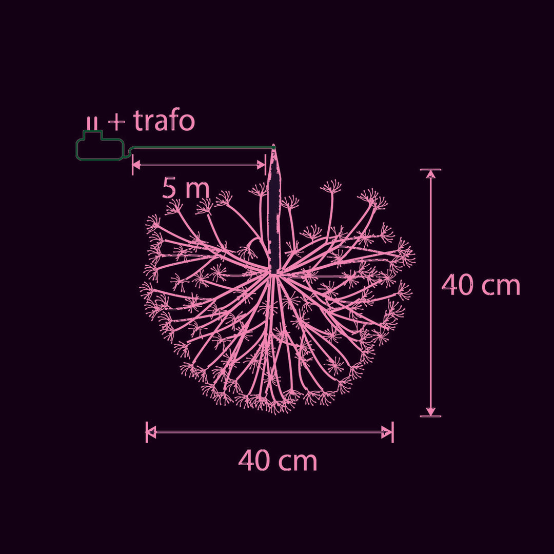 LED Weihnachtsdeko - Kugel - warmweiß - Ø40 cm