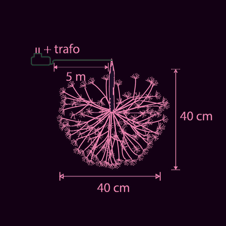 LED Weihnachtsdeko - Kugel - warmweiß - Ø40 cm