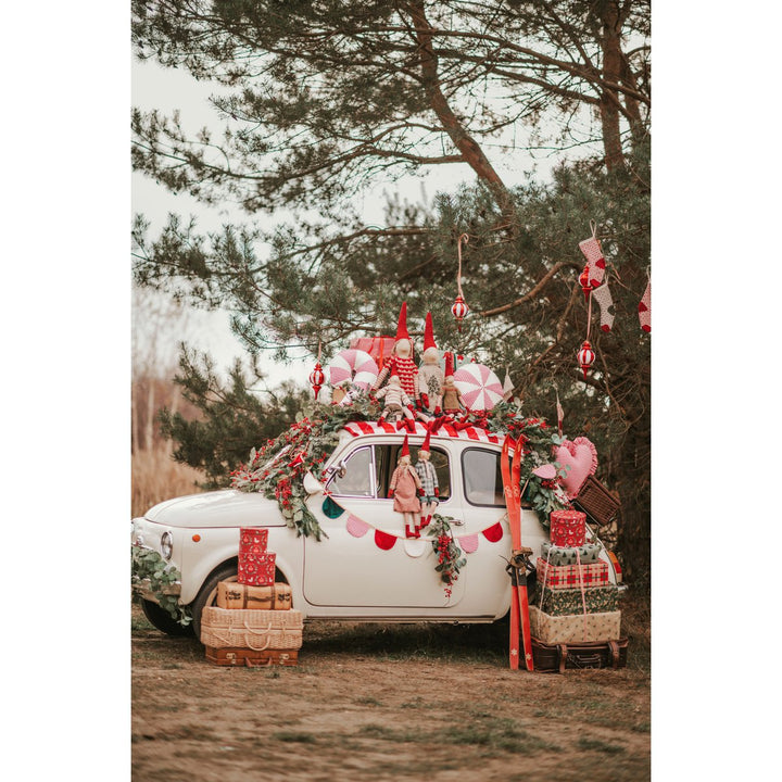 CANDY Patchwork-Kissen / Rot kariert