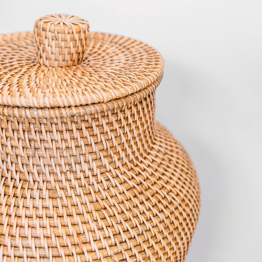 Rattanvase KIDUNG – Dekovase – Bodenvase