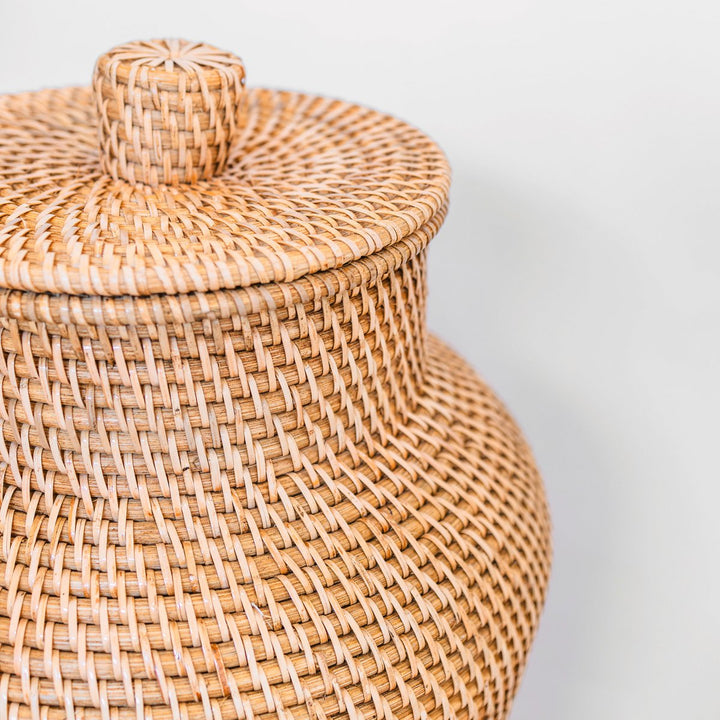 Rattanvase KIDUNG – Dekovase – Bodenvase