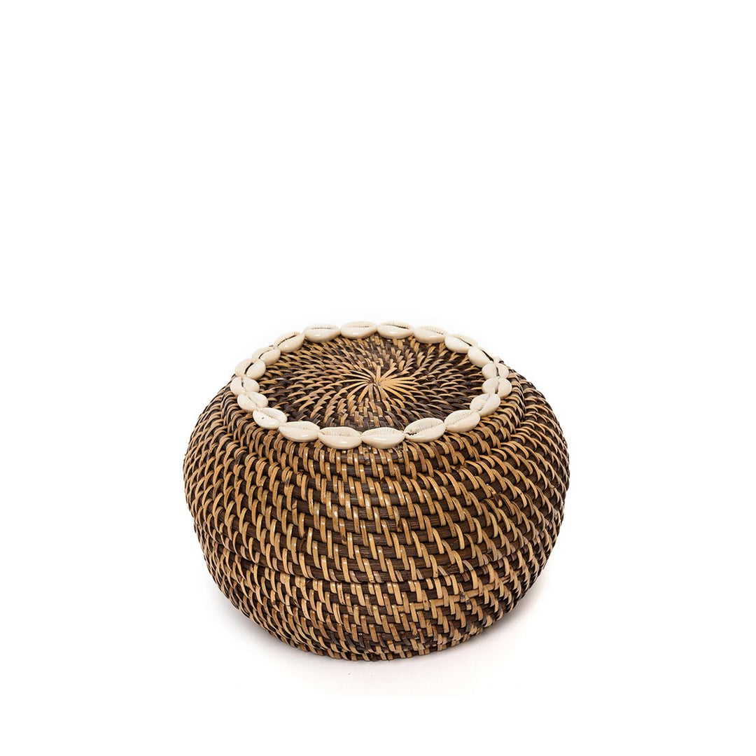COLONIAL PEEK-A-BOO Korb - Dekokorb mit Deckel - Naturbraun - S