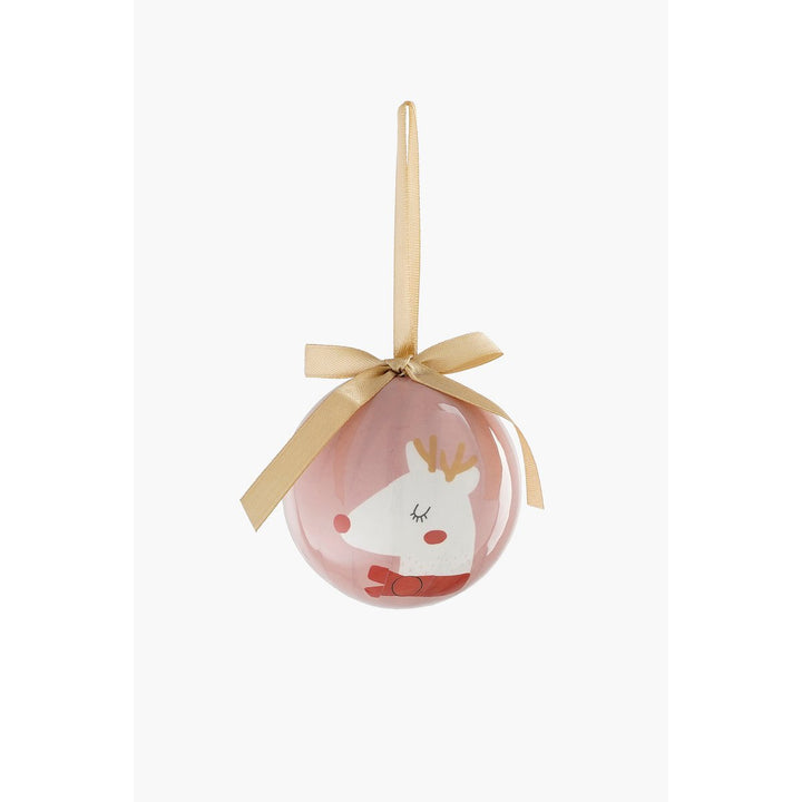 Geschenkset Weihnachtskugeln - 14 Stück - Ø8 cm - Rosa, Dunkelgrün