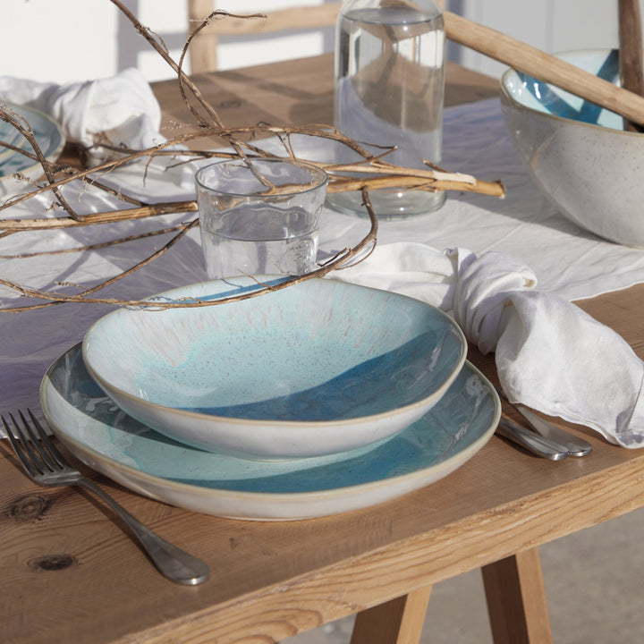 Pastateller / Servierschale Eivissa, Casafina SEABLUE – Handgefertigte Keramikplatte im maritimen Design