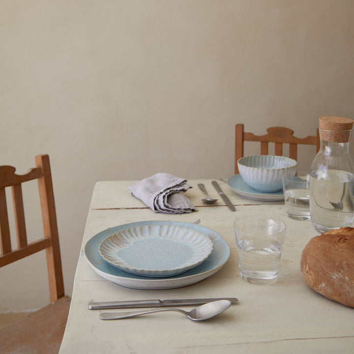 Teller MALLORCA / Suppe - Pasta / 6er Set / 24cm / seablue