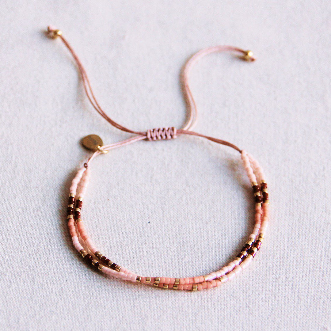 Armband - Miyuki-Perlen - Pink/Nude/Bordeaux