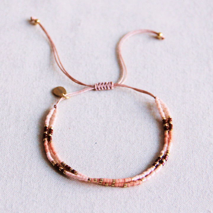 Armband - Miyuki-Perlen - Pink/Nude/Bordeaux