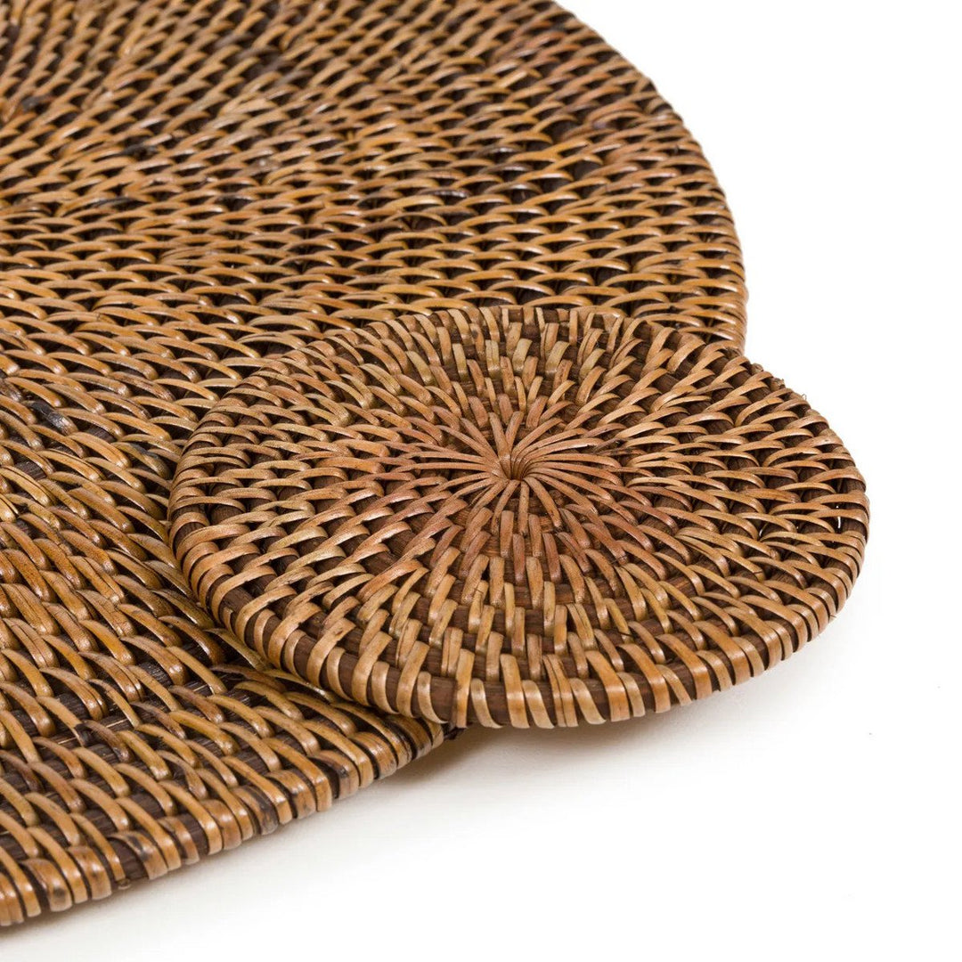 COLONIAL Tischset - Platzset - Dekomatte - rund Naturbraun