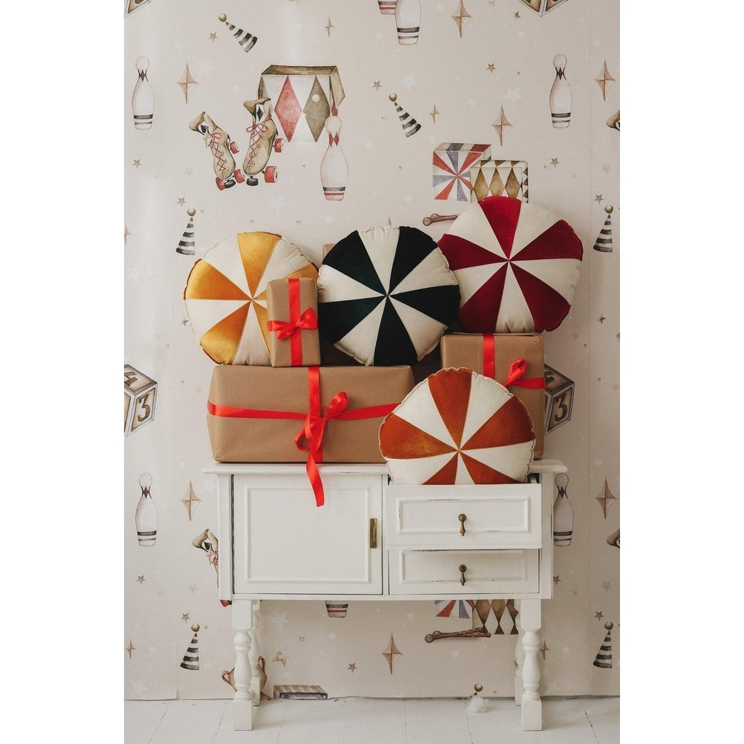 CANDY Patchwork-Kissen / Grün