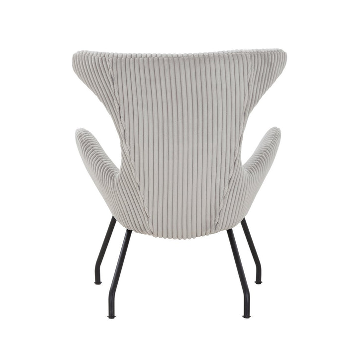 Sessel TERJE - Relaxsessel mit Armlehnen - Cord Textrur Grau