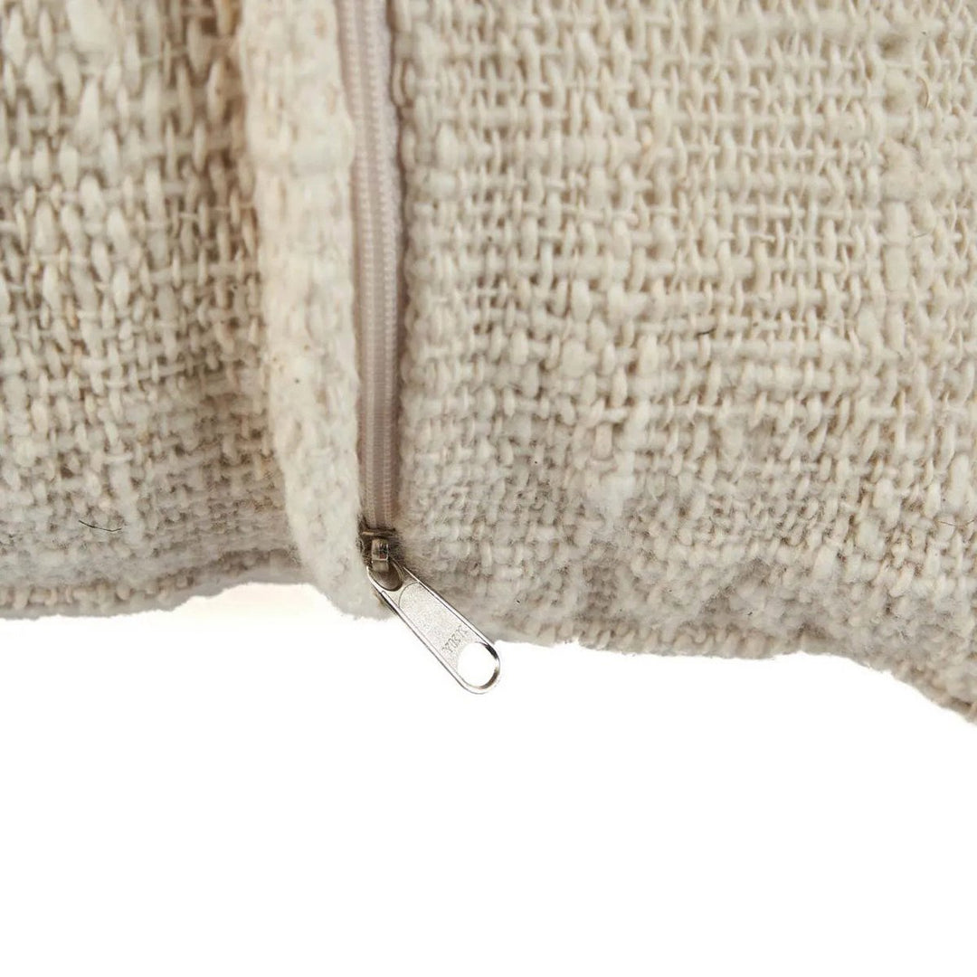 NOMAD Baumwoll Kissenbezug mit Muscheln - Baumwolle Natur 50x50