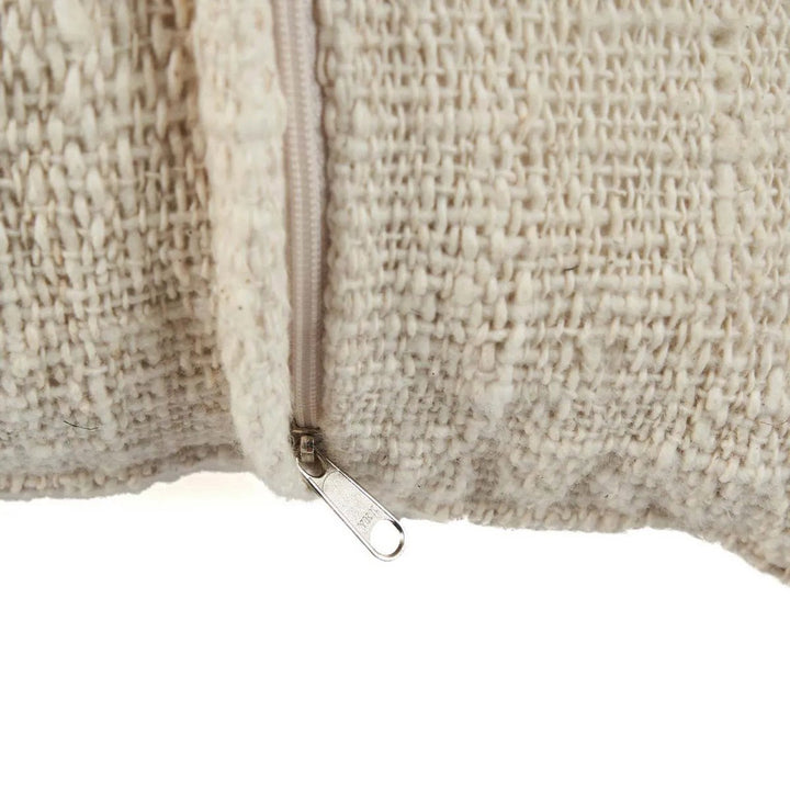 NOMAD Baumwoll Kissenbezug mit Muscheln - Baumwolle Natur 50x50