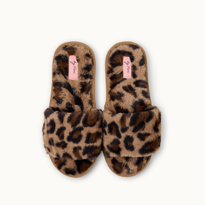 Leoparden Slipper | flauschig-stylischer Plüsch-Komfort