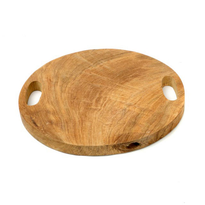 TEAK ROOT Tablett - Dekobrett - Servierplatte mit Griffen L